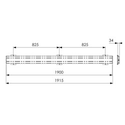 VOGELS - Vogel´s horizontálna časť adaptéra Connect-it PFB 3419, 1915 mm, striebra