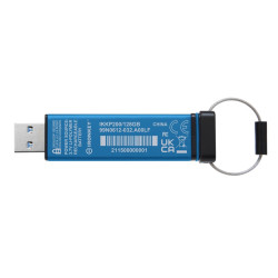 Kingston IronKey Keypad 200/128GB/USB 3.2/USB-A/Modrá