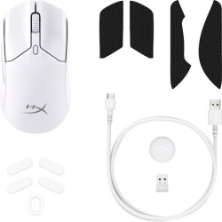 HyperX Pulsefire Haste 2 Mini/Herná/Optická/Pre pravákov/26 000 DPI/Drôtové/Bezdrôtové/Biela