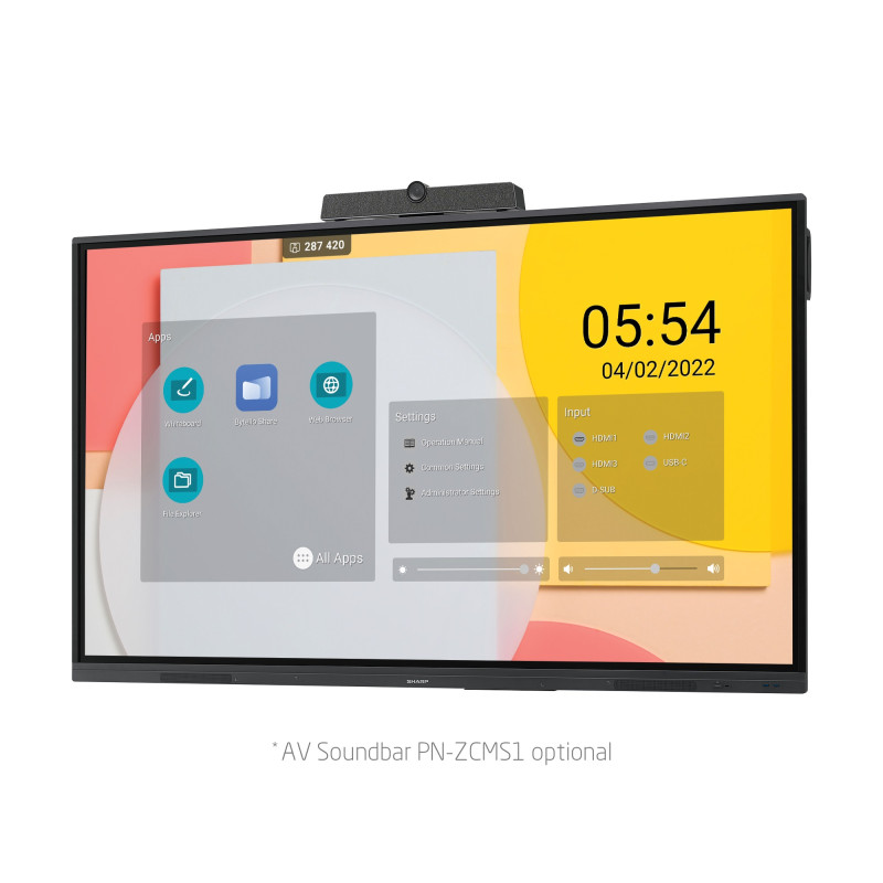 SHARP/NEC - 75'' LED SHARP PN-L752B,3840x2160,16/7,400cd,touch