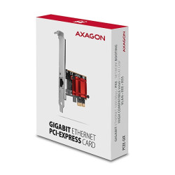 AXAGON PCEE-GIX, PCIe sieťová karta - 1x Gigabit Ethernet port (RJ-45), Intel i210AT, PXE, vr. LP