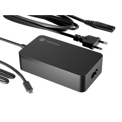 Nabíjačka Natec GRAYLING GAN USB-C 65W pre notebooky, tablety, smartfóny
