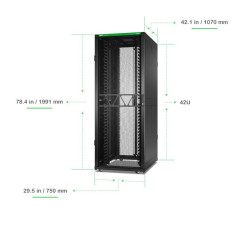 APC - NetShelter SX Networking Enclosure Gen2, 42U,1991Hx750Wx1070Dmm,s vertikálnym cablem mgrs,Black