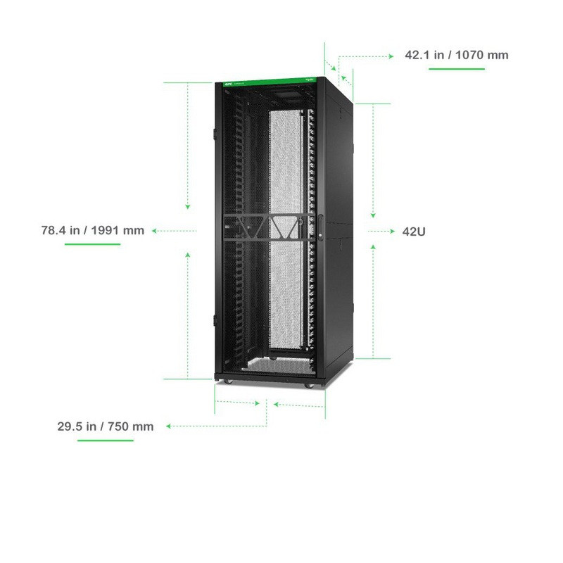 APC - NetShelter SX Networking Enclosure Gen2, 42U,1991Hx750Wx1070Dmm,s vertikálnym cablem mgrs,Black