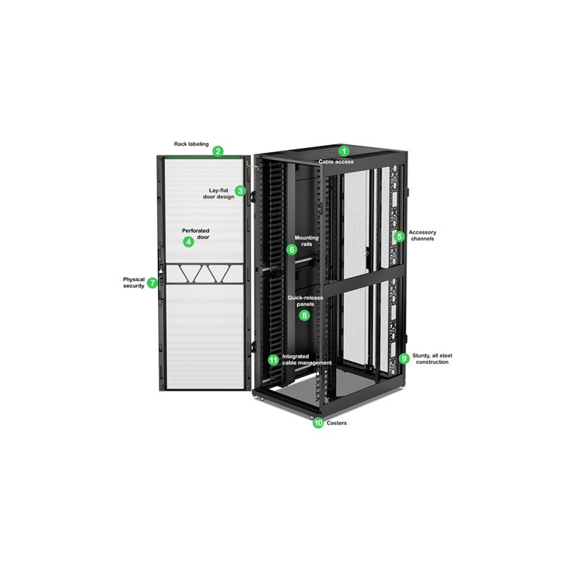 APC - NetShelter SX Networking Enclosure Gen2, 42U,1991Hx750Wx1070Dmm,s vertikálnym cablem mgrs,Black