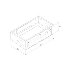 TRITON - 19'' nástenný rám 6U/300 RAL7035