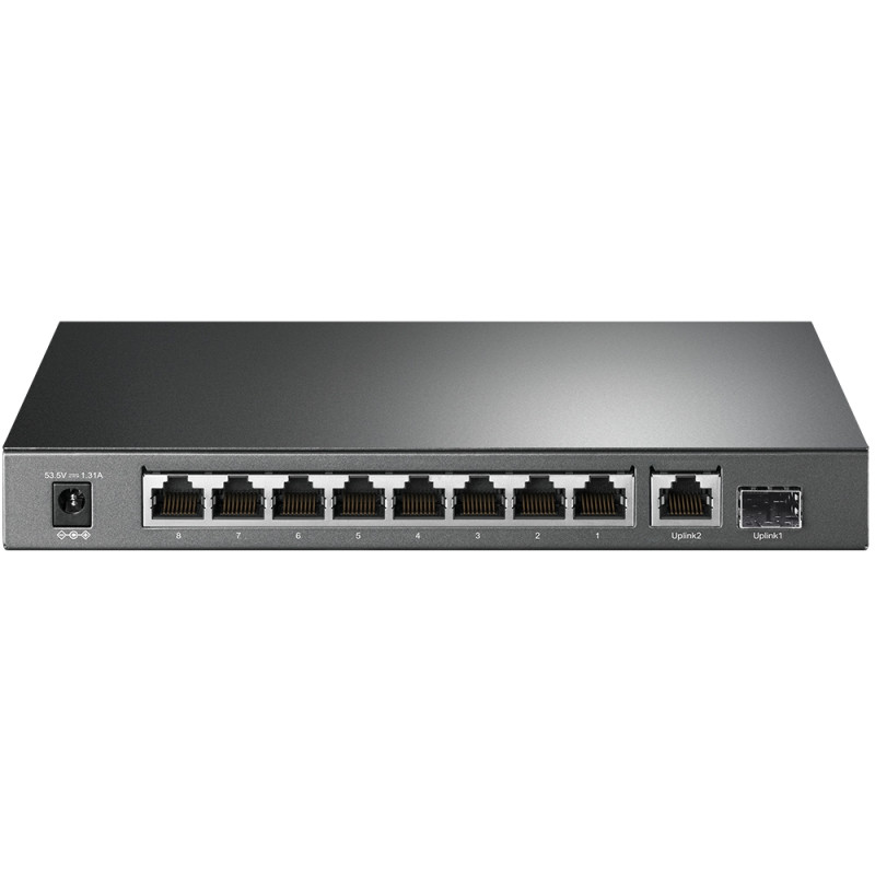 TP-Link TL-SG1210P 8xGb POE + 63W, 1xGb RJ45 nonPOE, 1xSFP, desktop switch, kov.