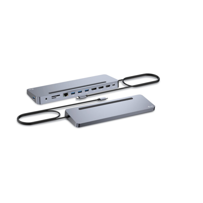 i-tec USB-C Metal Ergonomic 3x 4K Display Docking Station, Power Delivery 100 W