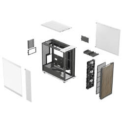 FRACTAL DESIGN - Fractal North XL/Midi Tower/Transpar./Biela