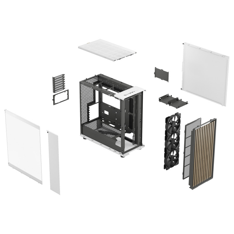 FRACTAL DESIGN - Fractal North XL/Midi Tower/Transpar./Biela