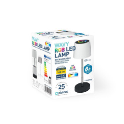 FELLOWES - Platinet PTL45RGB stolná LED lampa stmievateľná, dotykové ovládanie, integrovaná batéria 1200mAh, čierny