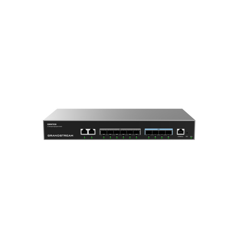 Grandstream GWN7830 L3 Managed Network Switch 2 GbE porty / 6 SFP / 4 SFP+, QoS, DHCP, CLI