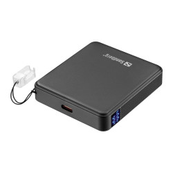 NONAME - Sandberg Nano Powerbank 5000 mAh PD20W, kompaktná powerbanka s USB-C káblom, čierna