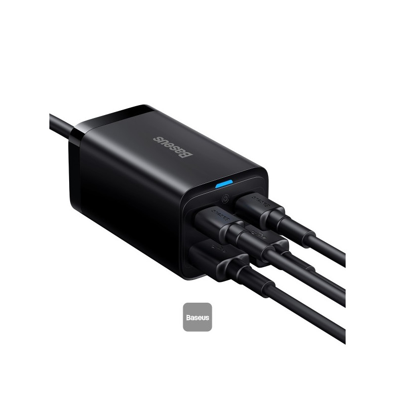 NONAME - Baseus rýchlonabíjačka do siete GaN3 Pro, 2x USB-C, 2x USB 65W čierna