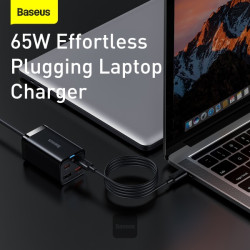 NONAME - Baseus rýchlonabíjačka do siete GaN3 Pro, 2x USB-C, 2x USB 65W čierna