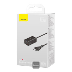 NONAME - Baseus rýchlonabíjačka do siete GaN3 Pro, 2x USB-C, 2x USB 65W čierna