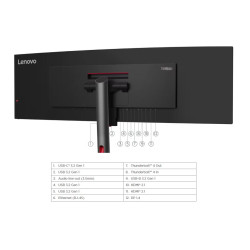 Lenovo ThinkVision/P49w-30/49''/IPS/5120x1440/60Hz/6ms/Black/3R