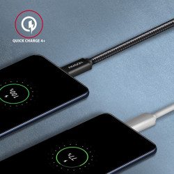AXAGON BUCM3-AM15AB, SPEED kábel USB-C -- USB-A, 1.5m, USB 3.2 Gen 1, 3A, ALU, oplet, čierny