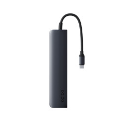 Epico 6v1 hliníkový USB-C 8K hub - atramentová