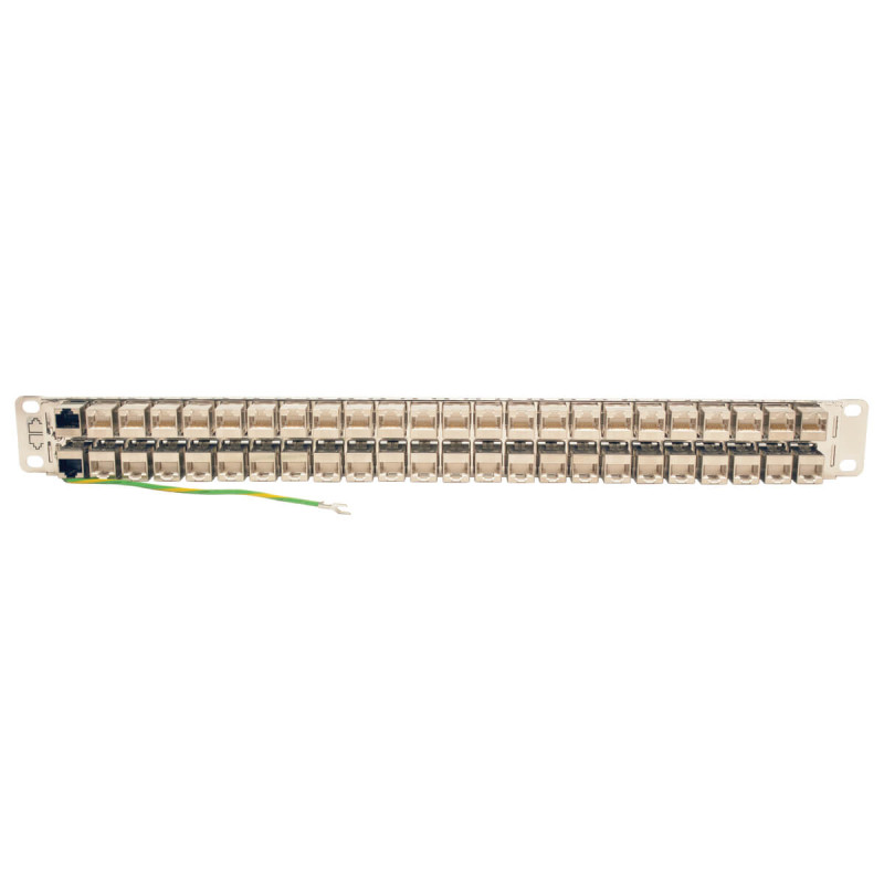 EATON - Patch panel priechodný STP tienený pre montáž do racku 1U, 48x Cat6a, RJ45 Ethernet