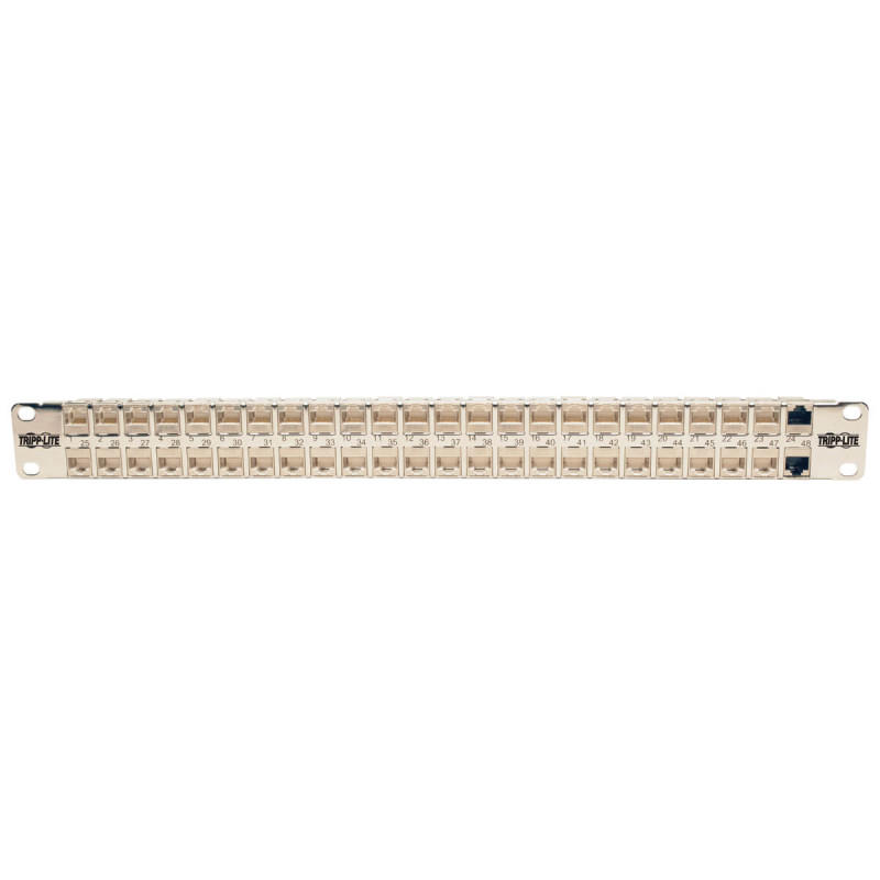 EATON - Patch panel priechodný STP tienený pre montáž do racku 1U, 48x Cat6a, RJ45 Ethernet