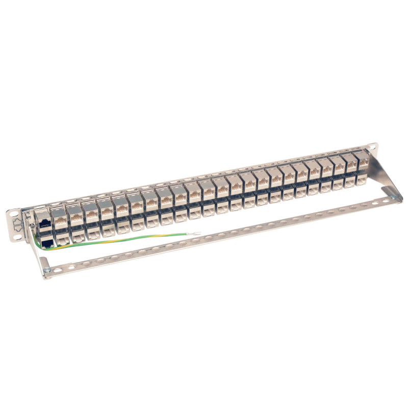 EATON - Patch panel priechodný STP tienený pre montáž do racku 1U, 48x Cat6a, RJ45 Ethernet