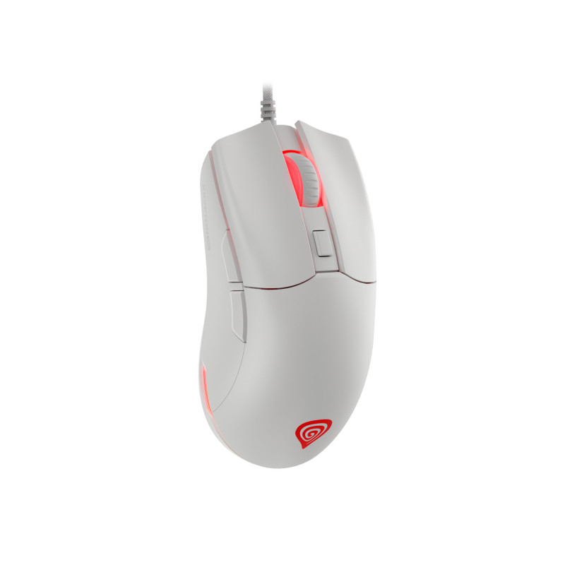 Genesis herná optická myš KRYPTON 750/RGB/8000 DPI/Herná/Optická/8 000 DPI/Drôtová USB/Biela