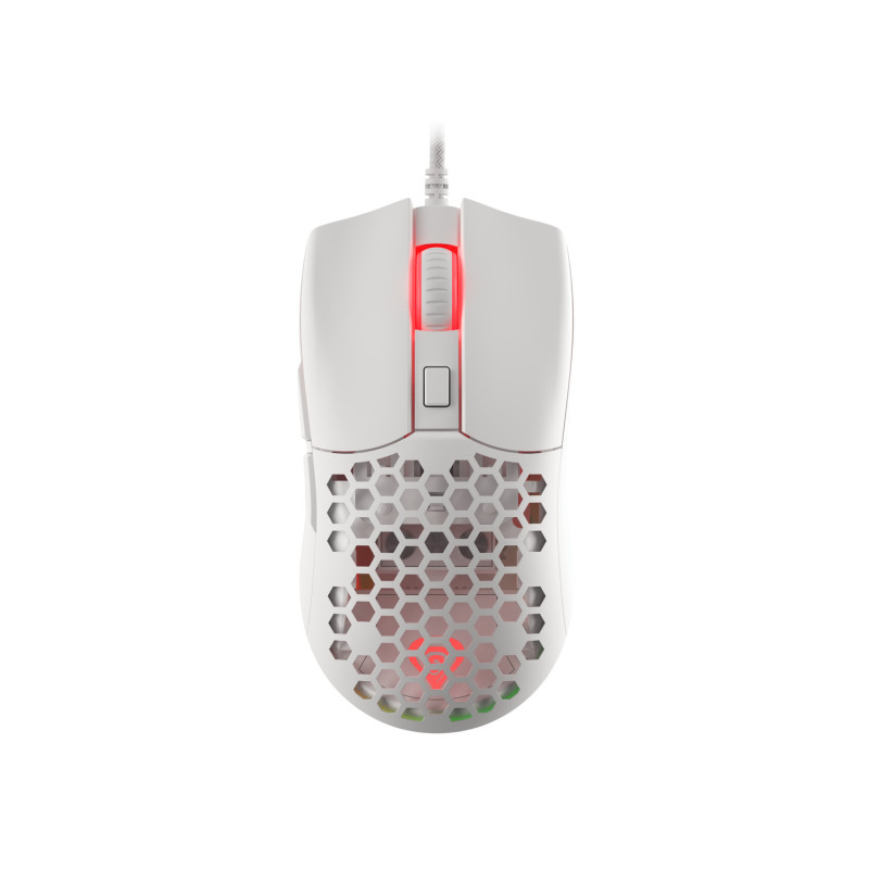Genesis herná optická myš KRYPTON 750/RGB/8000 DPI/Herná/Optická/8 000 DPI/Drôtová USB/Biela