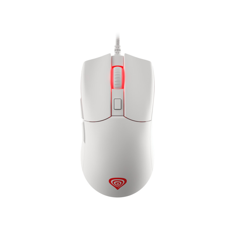 Genesis herná optická myš KRYPTON 750/RGB/8000 DPI/Herná/Optická/8 000 DPI/Drôtová USB/Biela