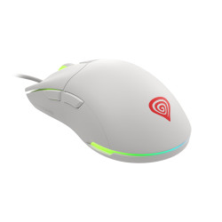 Genesis herná optická myš KRYPTON 750/RGB/8000 DPI/Herná/Optická/8 000 DPI/Drôtová USB/Biela