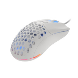 Genesis herná optická myš KRYPTON 750/RGB/8000 DPI/Herná/Optická/8 000 DPI/Drôtová USB/Biela