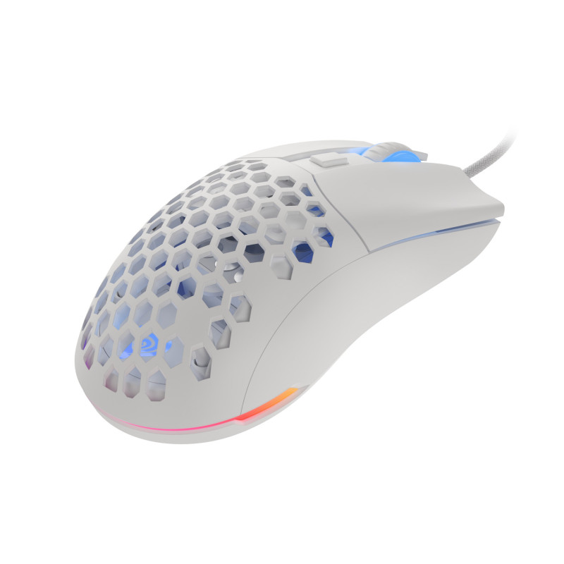 Genesis herná optická myš KRYPTON 750/RGB/8000 DPI/Herná/Optická/8 000 DPI/Drôtová USB/Biela