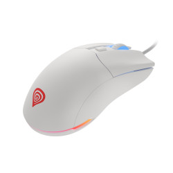 Genesis herná optická myš KRYPTON 750/RGB/8000 DPI/Herná/Optická/8 000 DPI/Drôtová USB/Biela