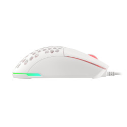 Genesis herná optická myš KRYPTON 750/RGB/8000 DPI/Herná/Optická/8 000 DPI/Drôtová USB/Biela