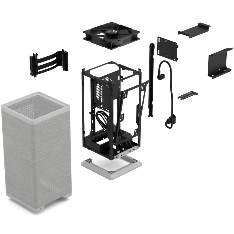 FRACTAL DESIGN - Fractal Mood/Mini ITX/Sivá
