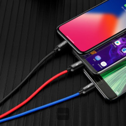 NONAME - Baseus dátový kábel 3v1 microUSB+Lightning+USB-C 1,2m 3,5A