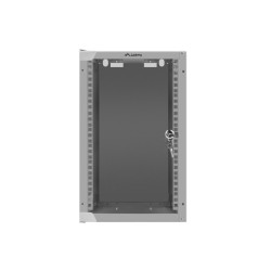 LANBERG RACKOVÁ SKRIŇA 10'' NÁSTENNÁ 9U/280X310 (FLAT PACK) S PRESKLENÝMI DVERAMI ŠEDÁ