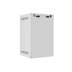 LANBERG RACKOVÁ SKRIŇA 10'' NÁSTENNÁ 9U/280X310 (FLAT PACK) S PRESKLENÝMI DVERAMI ŠEDÁ