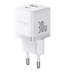 NONAME - Baseus Rýchlonabíjačka do siete Palm 30W 1xUSB-A 1xUSB-C PD QC 3.0 biela