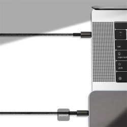 NONAME - Baseus rýchlonabíjací dátový kábel Tungsten Gold 100W 1m USB-C na USB-C čierny