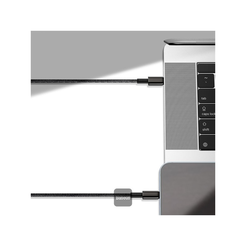 NONAME - Baseus rýchlonabíjací dátový kábel Tungsten Gold 100W 1m USB-C na USB-C čierny