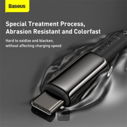 NONAME - Baseus rýchlonabíjací dátový kábel Tungsten Gold 100W 1m USB-C na USB-C čierny
