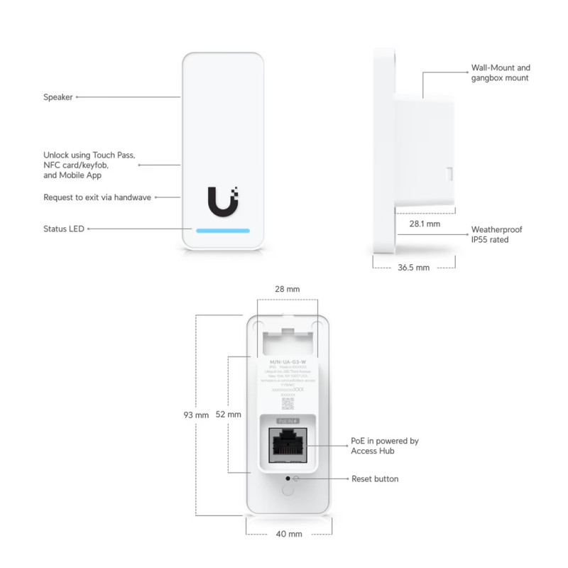 Ubiquiti UA-G3- SK-Elevator - UniFi Access G3 Elevator Start Kit