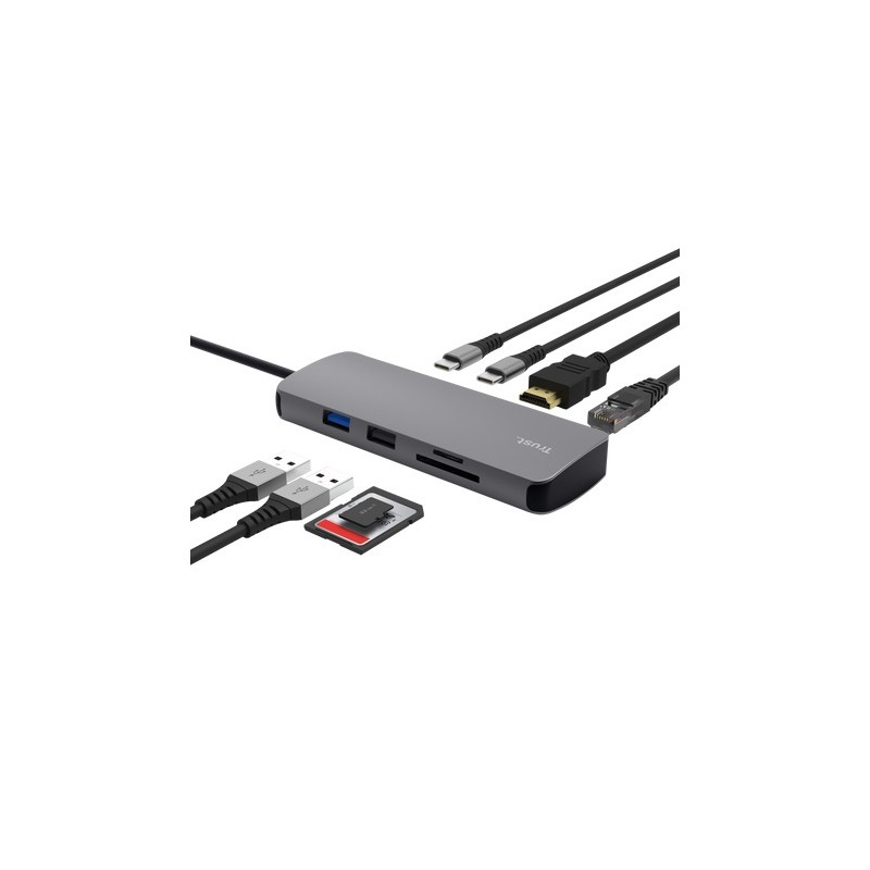TRUST DALYX 8-IN-1 MULTIPORT ADAPTER