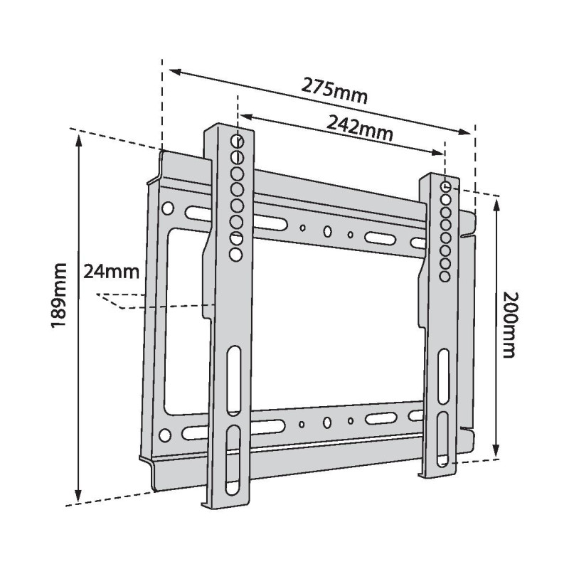TB TOUCH - TB TV wall mount TB-250 až 42'', 40kg max VESA 200x200