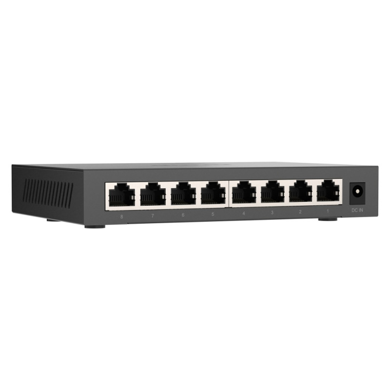 QNAP switch QSW-1108-8T-R2 (8x 2,5GbE port, pasívne chladenie, podpora 100M/1G/2,5G)