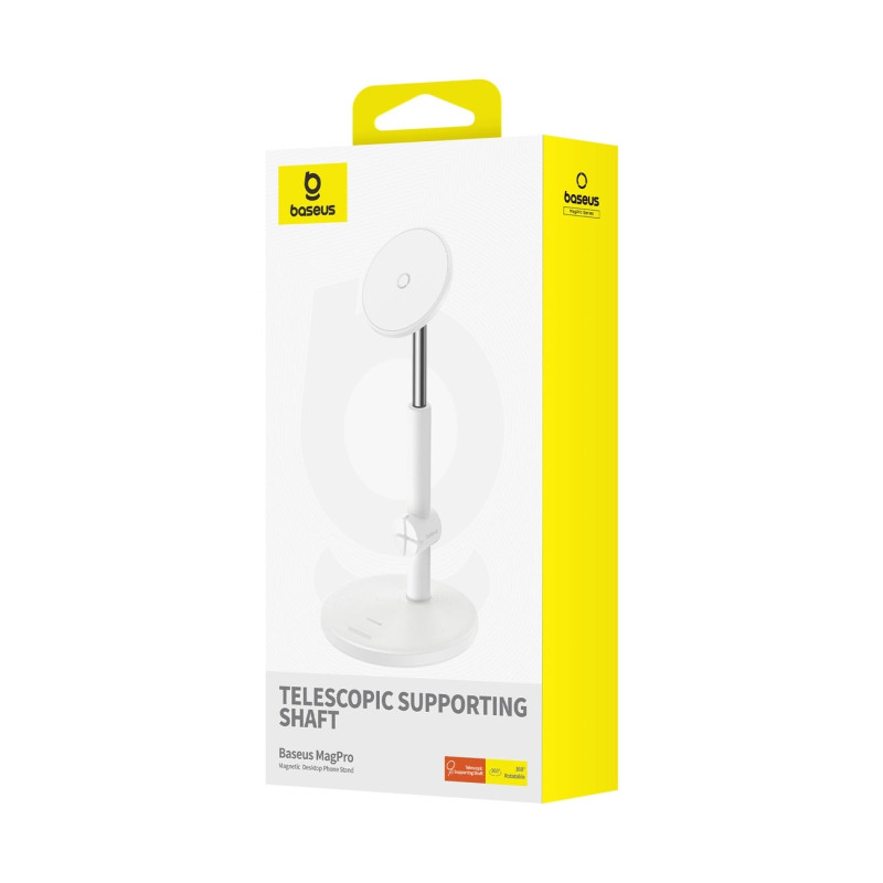 NONAME - Baseus Otočný držiak MagPro Desktop Phone Stand biely