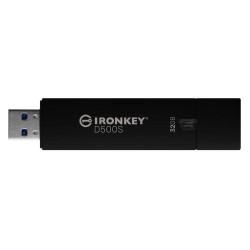 Kingston Ironkey D500S/32GB/USB 3.2/USB-A/Čierna