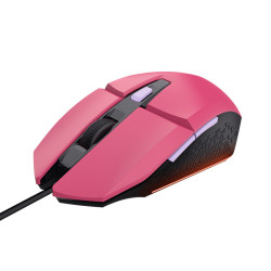 TRUST GXT 109 FELOX/Herná/Optická/Pre pravákov/6 400 DPI/Drôtová USB/Ružová
