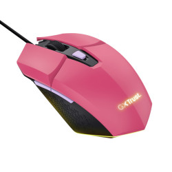 TRUST GXT 109 FELOX/Herná/Optická/Pre pravákov/6 400 DPI/Drôtová USB/Ružová
